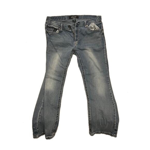 True Luck Straight Leg Jeans Mens 38x32 - Picture 1 of 3